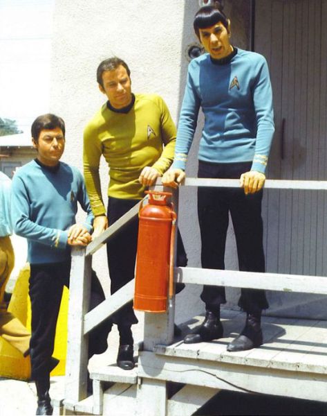 Between Takes on the Set of Star Trek