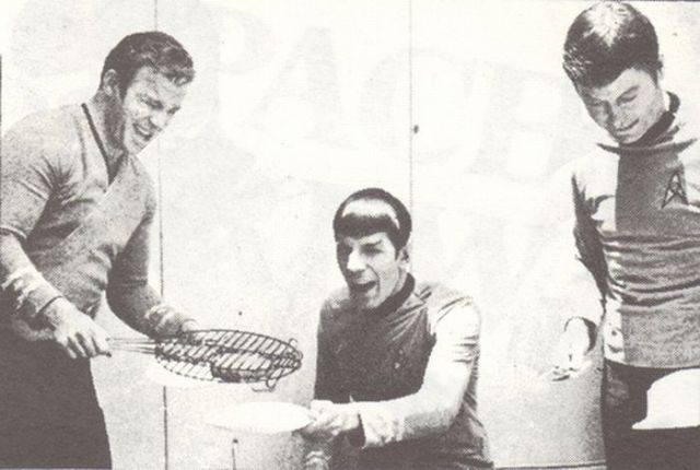 Between Takes on the Set of Star Trek