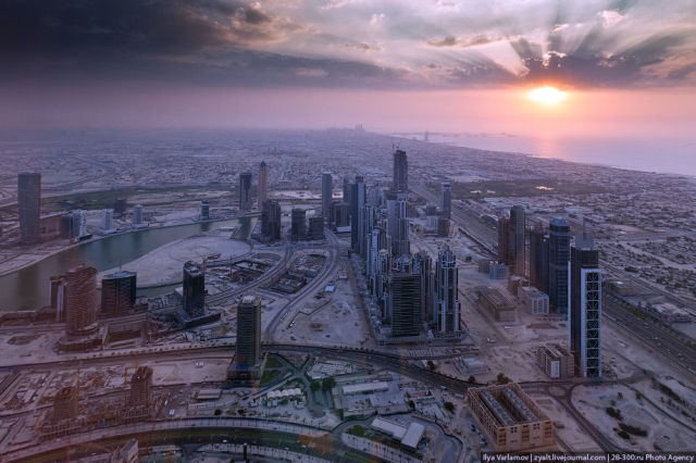The View from Burj Khalifa, the Tallest Building in the World