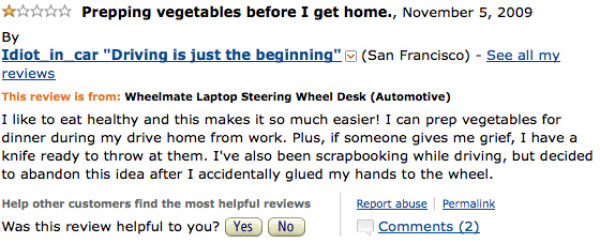 The Most Unhelpful Reviews for Silly Products on Amazon