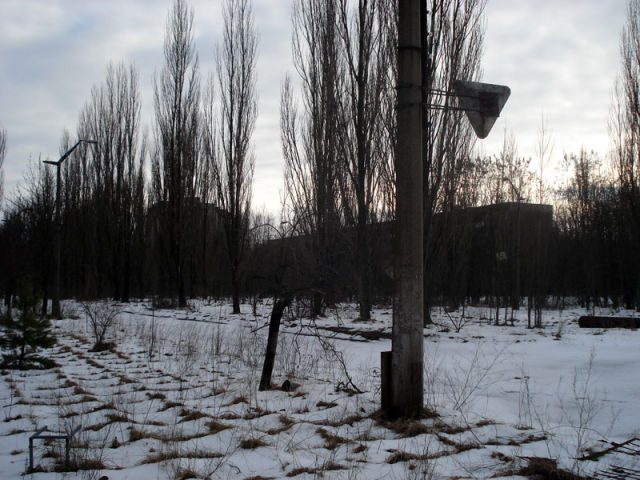 Wintertime at a Nuclear Disaster Site