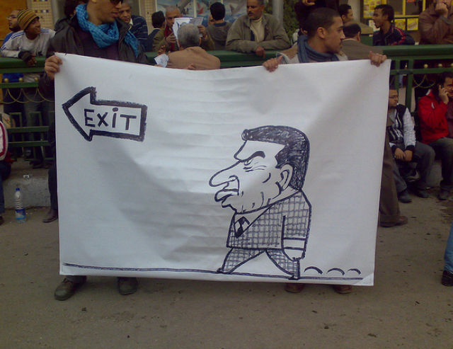 Protest Signs against Mubarak