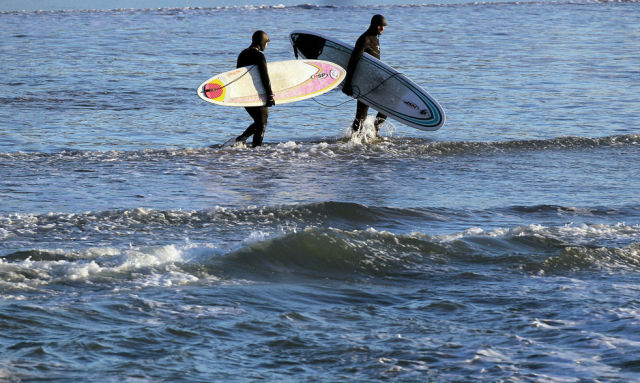 Winter Surfing in England