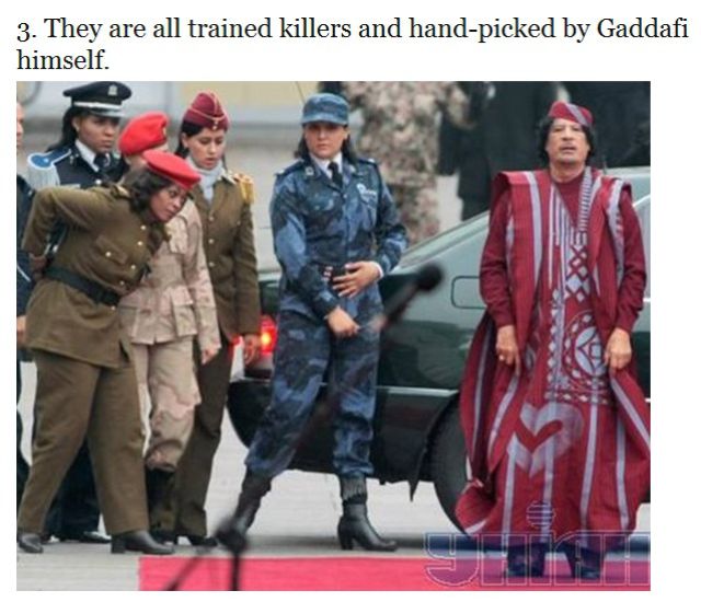 Muammar al-Gaddafi the Fashionista and His Angels