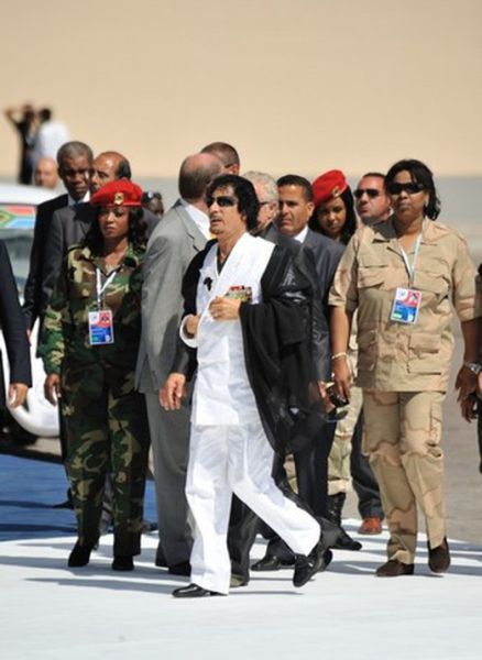 Muammar al-Gaddafi the Fashionista and His Angels