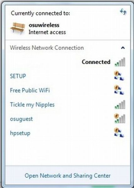 Funny Wi-Fi Network Names
