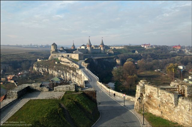 Dusk Sets Over Ukrainian Castle