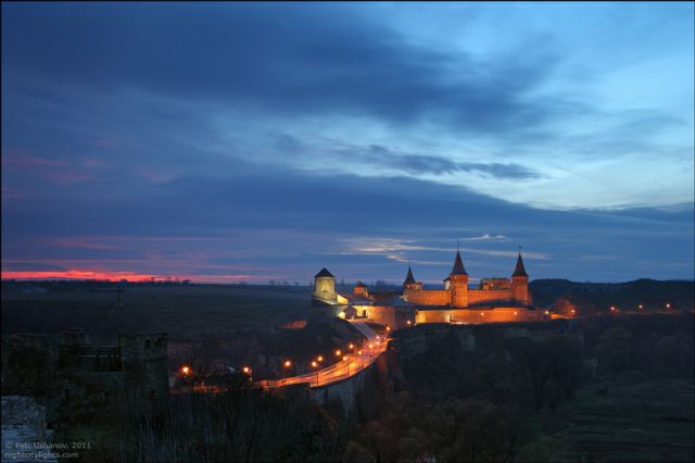 Dusk Sets Over Ukrainian Castle