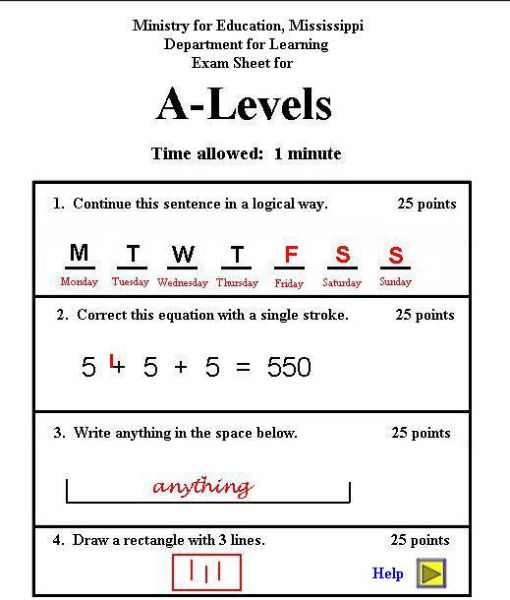 Oldie of the Day: How Not to Pass an Exam