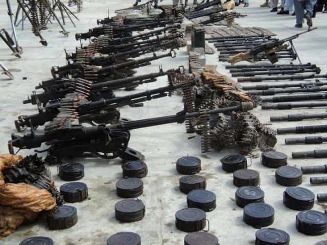 A Confiscated Arsenal of Weapons