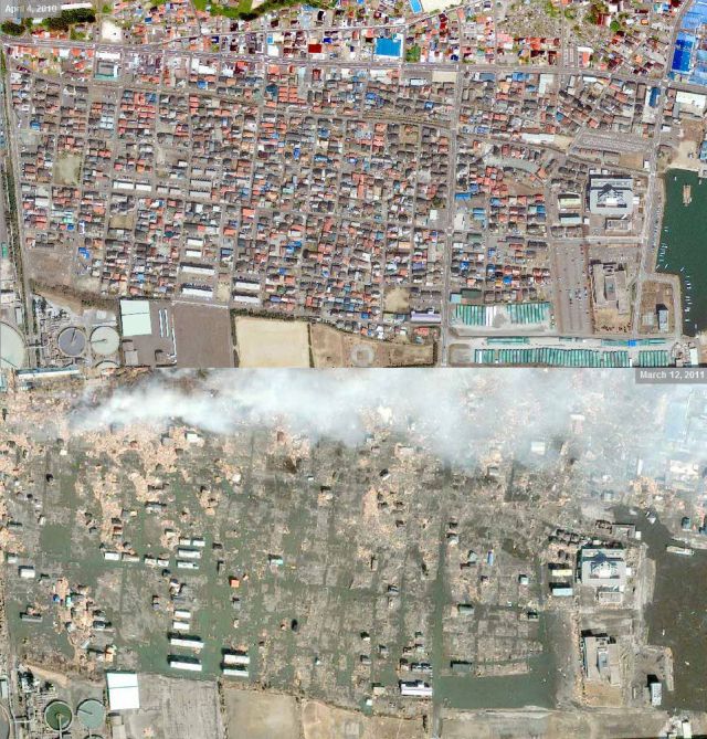 Japan from Above: Before and After Tsunami