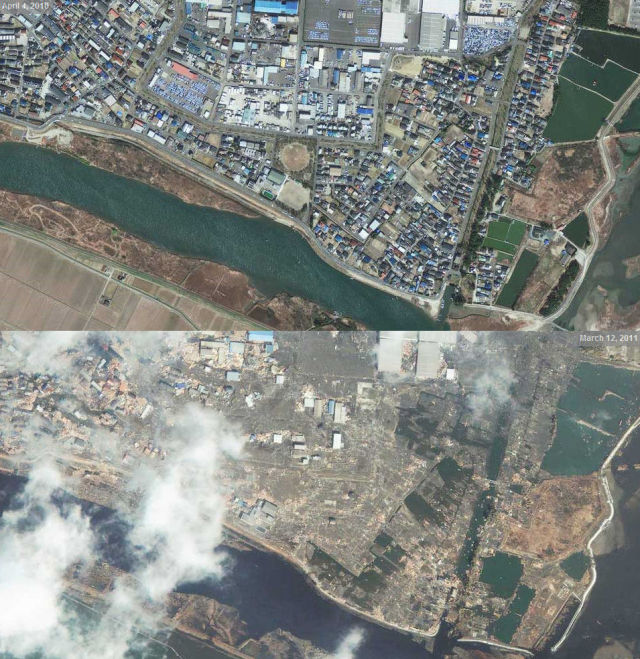 Japan from Above: Before and After Tsunami