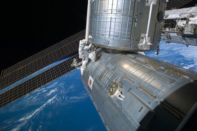 Gorgeous Blue Sky Under Foot During Spacewalk