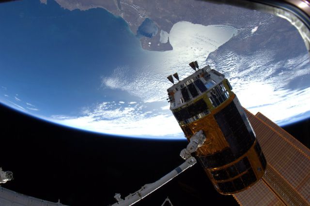 Gorgeous Blue Sky Under Foot During Spacewalk