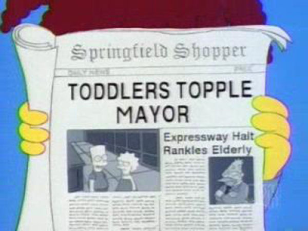 Hilarious Headlines from the Simpsons