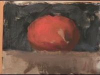 Peeling a Mandarin through a Painting