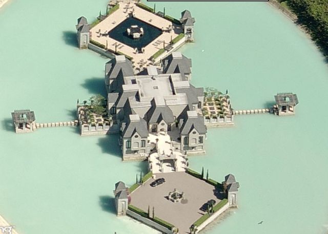 Fantastical Miami Castle Surrounded by Water