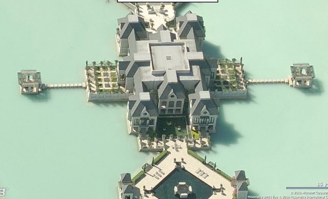 Fantastical Miami Castle Surrounded by Water