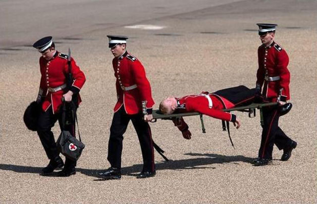 Soldiers Passing Out During Official Ceremonies