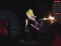 Lady Gaga Falling Off the Piano at a Concert