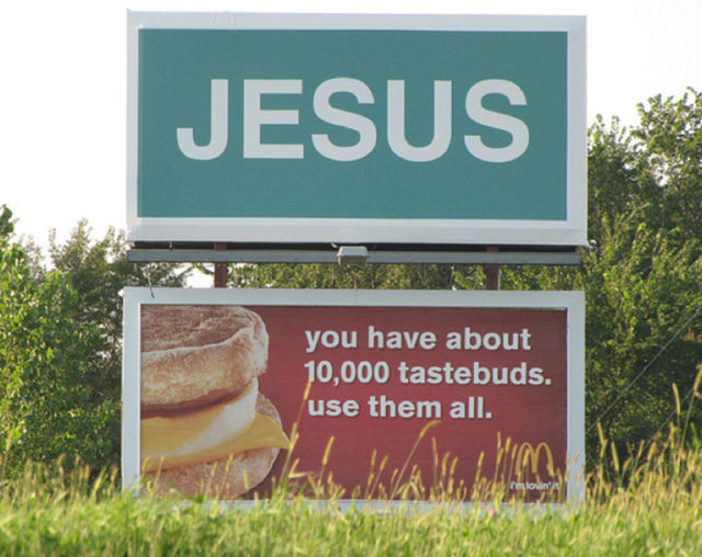 Bad Locations for Jesus Signs