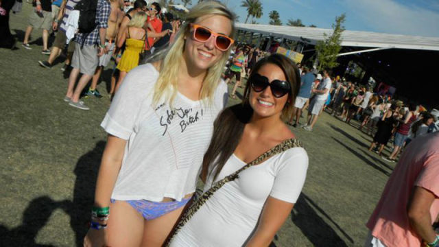 Coachella Music Festival Half Naked Hot Young White Chicks Dancing 98