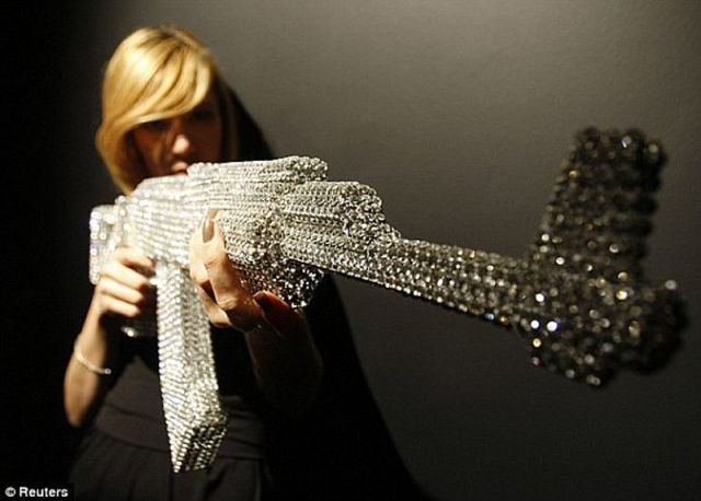 Glamour Kalashnikov from Swarovski Crystals