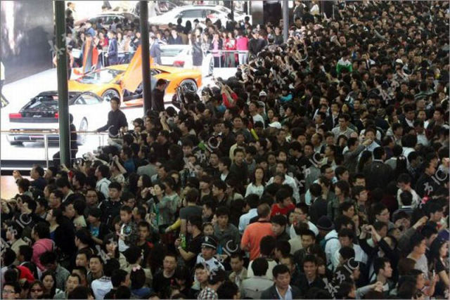 How Many People Went to a Motor Show in Shanghai?