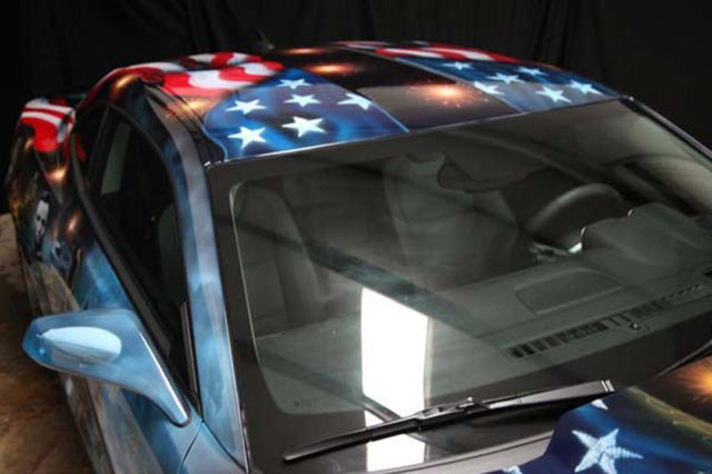 Insanely Patriotic Airbrushed Camaro