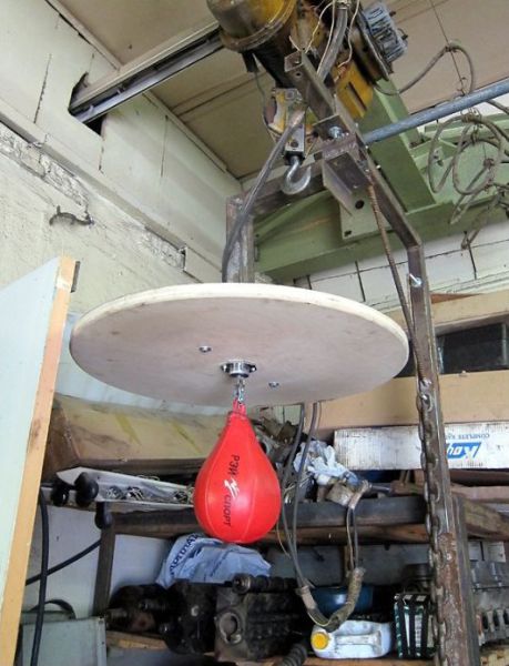 Weight Training Equipment Made From Old Car Parts