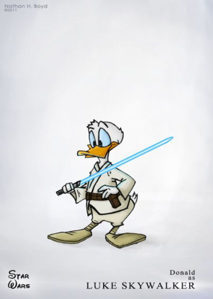 Star Wars and Characters from Disney Meet