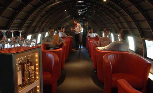Restaurant on an Airplane Board