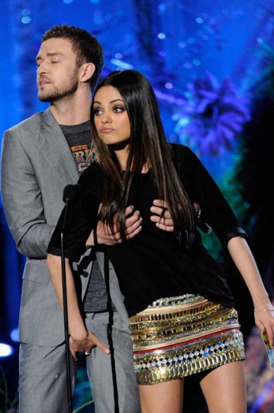 Mila Kunis and Justin Timberlake at MTV Movie Awards