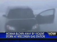 Woman Blown Away by Violent Storm