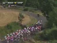 Stupid Driver Makes Tour de France Rider Fly into Barbed Wire Fence