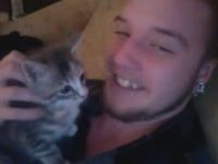 Kitten Explores Owner’s Mouth