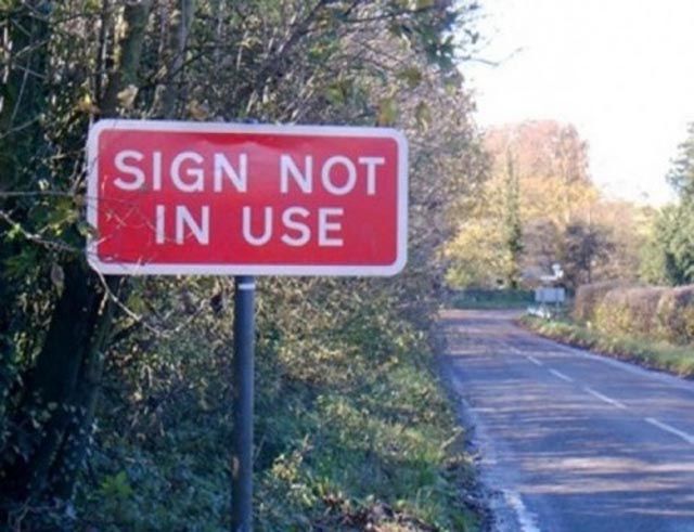 Useless and Conflicting Signs
