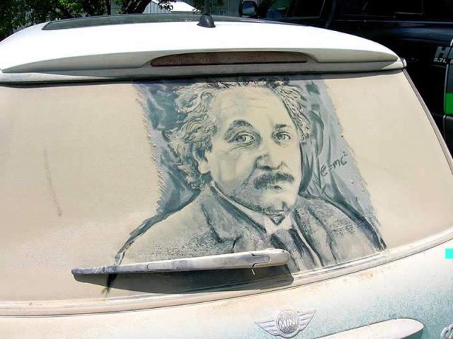 Talented Artist Creates Masterpieces on Dirty Car Windows