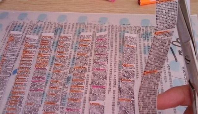 Easy to Make Cheat Sheet From China