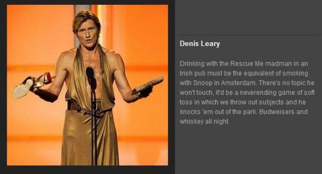 Celebrities to Drink with