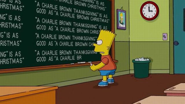 Bart Simpson at the Blackboard