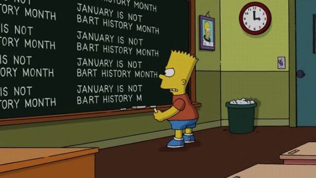 Bart Simpson at the Blackboard