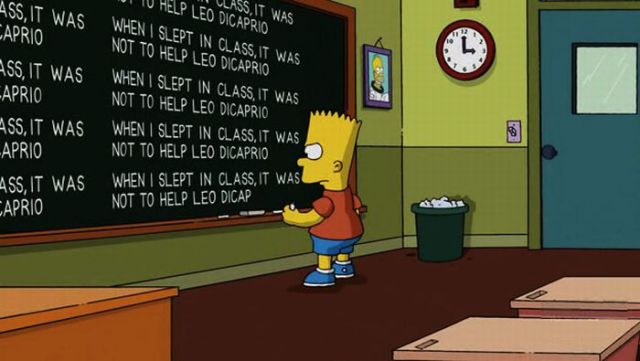 Bart Simpson at the Blackboard