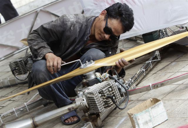 A Homemade Flying Machine Made by A Chinese Farmer