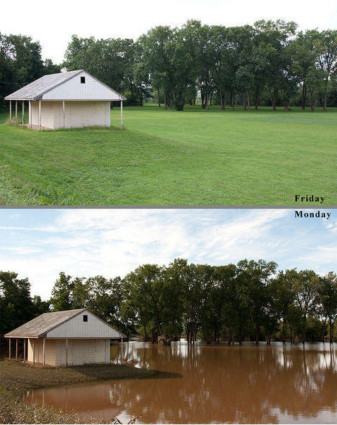 Destructive Hurricane Irene Before & After Photos