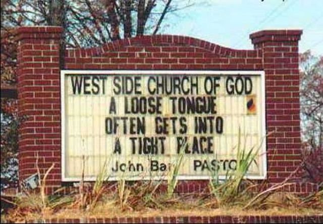 The Funniest of Church Signs