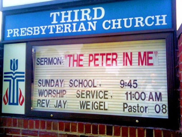 The Funniest of Church Signs