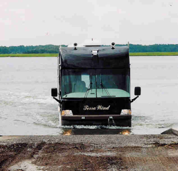 An Amazingly Luxurious Coach That Converts into a Yacht