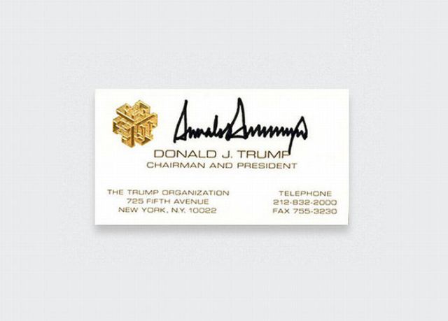 Business Cards of the Most Famous People