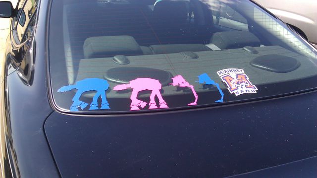 Star wars family car stickers